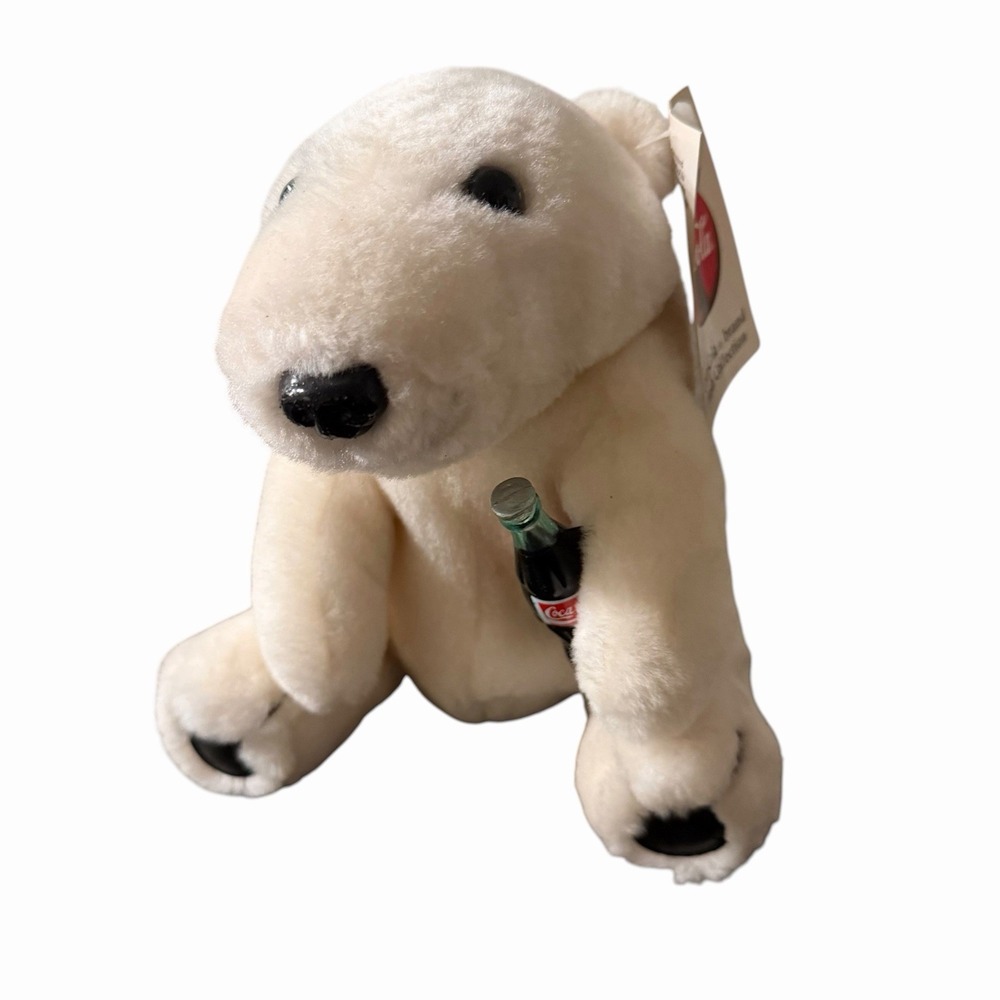 1993 Coca Cola Polar Bear Plush Holding A Coke Vintage Mint W Tag Plush Collect